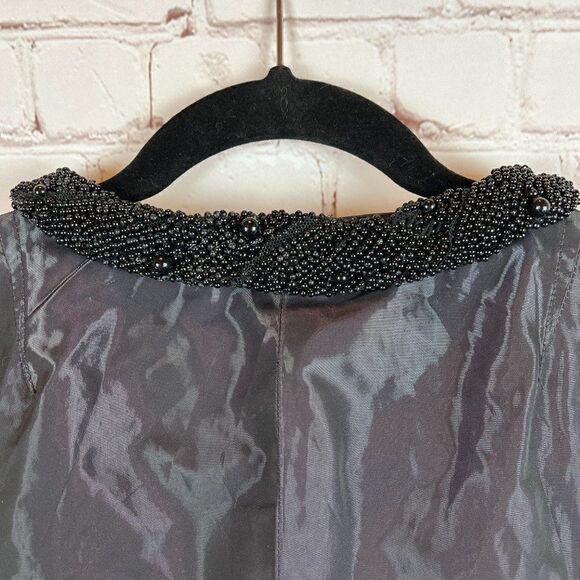 3.1 Phillip Lim beaded crystal neckline rain coat with tulip skirt jacket size M - Picture 8 of 11